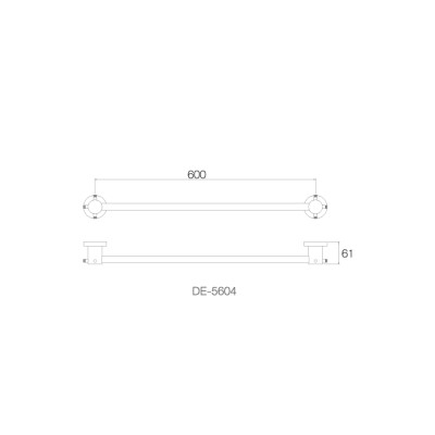 Thanh treo khăn 60cm INOX SUS 304 DE-5604 