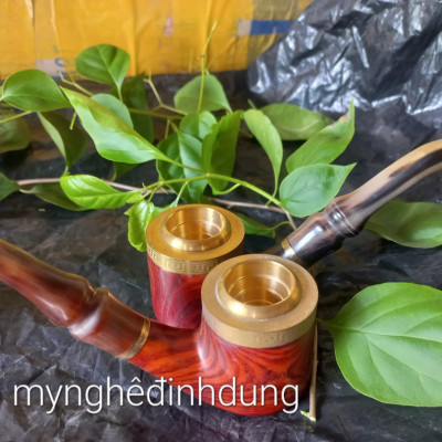 Tẩu hút thuốc sì gà phong cách lịch mãn đẳng cấp bằng gỗ trắc đỏ đen