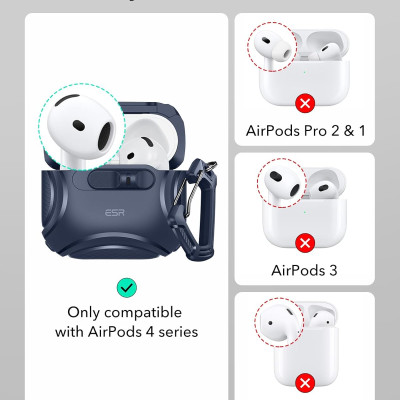 Bao Case ESR Cyber FlickLock Case with HaloLock cho Airpods 4 - Hàng Chính Hãng
