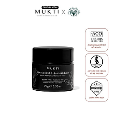 Sáp Rửa Mặt Sạch Sâu Làm Dịu Da Mukti Gentle Melt Cleansing Balm 95g