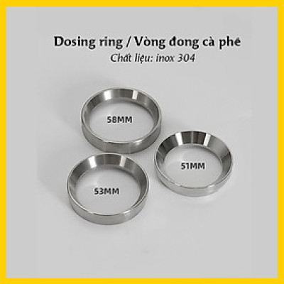 Vòng Đong Cà Phê Inox Hít Nam Châm Size 51mm,53mm và 58mm |  Inox Dosing Ring