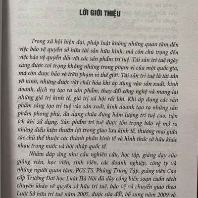Quyền sở hữu trí tuệ, bảo vệ và chuyển giao (Sách chuyên khảo)