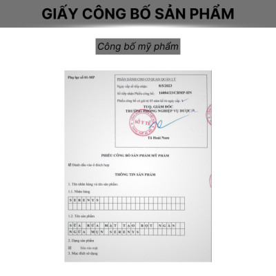 [Chính Hãng] Sữa rửa mặt tạo bọt dưỡng ẩm ngăn ngừa viêm mụn Serenys 150ml