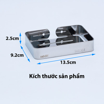 Kệ đựng xà bông cục dán tường inox 304 có keo dán Hobby Home Decor SB4