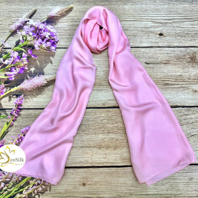 Silk Scarf 100% High Quality Natural Silk - Khăn Lụa Cao Cấp Sen Silk 180x55cm