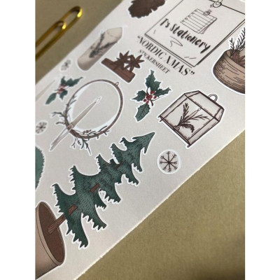 Sticker sheet nordic xmas - chuyên dán, trang trí sổ nhật kí, sổ tay | Bullet journal sticker - stc006