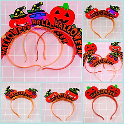 Bờm bí ngô có đèn hoá trang halloween/ Bờm tóc chơi halloween 