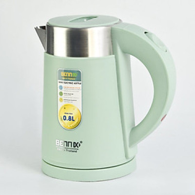 Ấm điện siêu tốc mini Bennix Thái Lan BN-008EK 0.8L màu xanh - Hàng chính hãng