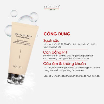 Sữa Rửa Mặt  Mirum Tạo Bọt Làm Sạch Và Giữ Ẩm 120ml