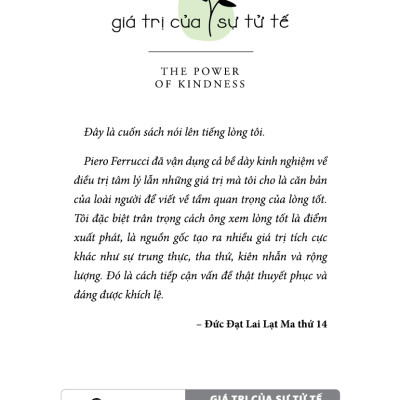 SÁCH - Giá Trị Của Sự Tử Tế (TB) - Tác giả Piero Ferrucci