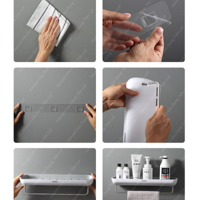Miếng Dán Thay Thế Bộ Kệ Nhả Kem Đánh Răng OENON 1 3 4 Cốc Vuông Mũi Tên Siêu Dính