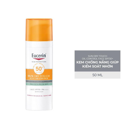 Kem Chống Nắng Eucerin Cho Da Nhờn Mụn Sun Dry Touch SPF50+ PA+++ 50ml