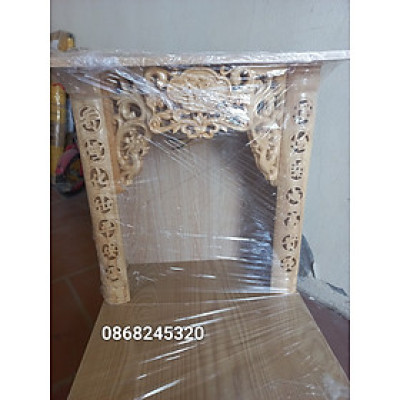 Bàn thờ ông địa thần tài gỗ xoan đào kt 48×56cm