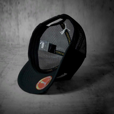 Nón kết, mũ lưỡi trai Pu.ma báo đen phối vải kaki form chuẩn thời trang cao cấp