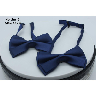 Nơ đeo cổ nam chú rể KING thắt sẵn vải silk lụa cao cấp giá rẻ X01