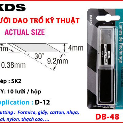 LƯỠI DAO TRỔ KDS DB-48