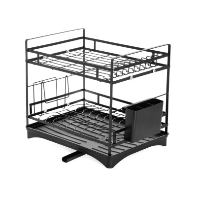 Kệ úp bát đĩa nhà bếp đa năng 2 tầng kèm khay hứng nước . Phân phối bởi Cobi Home.