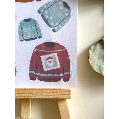 Sticker tự thiết kế - sticker sheet sweather weather - hình dán sổ, nhật kí bullet journal - unim031