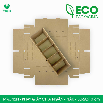 MKCN2N - 30x20x10 cm - 10 khay giấy carton chia ngăn - Khay đựng đồ linh kiện, văn phòng phẩm
