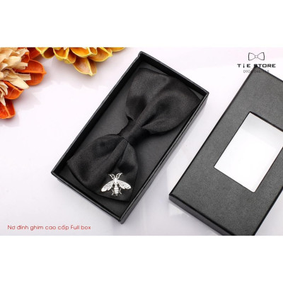 Nơ chú rể, MC, ca sỹ - Nơ 2 cánh đính ghim cao cấp Full box - Nhiều mẫu
