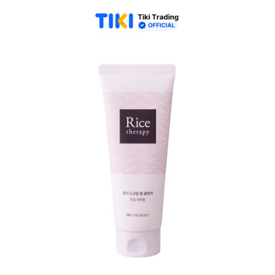 [Hàn Quốc] Sữa rửa mặt tạo bọt chiết xuất cám gạo cho da dầu On The Body: Rice Therapy Rice Bran Scrub Foam Cleanser 150g