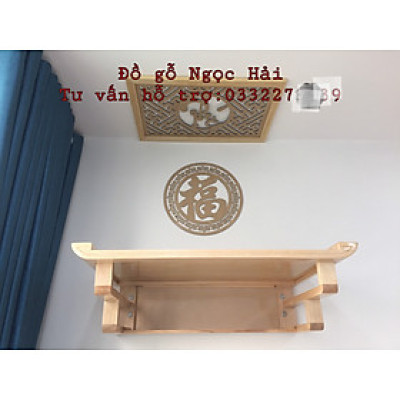 Combo bộ bàn thờ chung cư +ám khói +chữ phúc ..bằng gỗ sồi