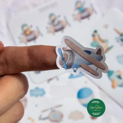 Sticker thiết kế - sticker sheet litlle polot - trang trí sổ tay, nhật kí bullet journal - uni032