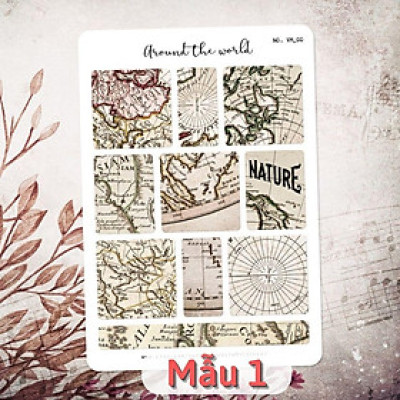 Sticker tự cắt phong cách cổ điển - sticker tự thiết kế vintage trang trí sổ nhật kí, sổ tay | Bullet journal - kc021