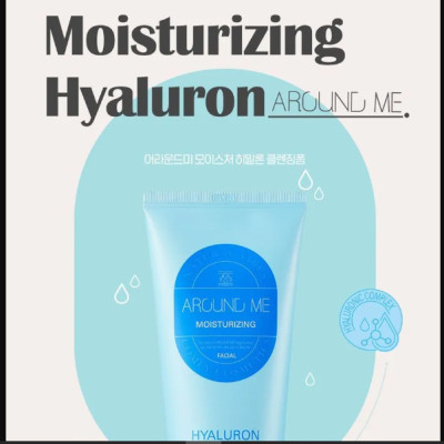 Sữa rửa mặt rong biển và trà xanh cấp ẩm sáng da Around Me Hyaluron Cleansing Foam 120gr