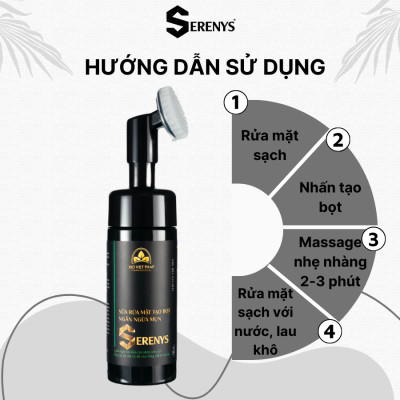 [Chính Hãng] Sữa rửa mặt tạo bọt dưỡng ẩm ngăn ngừa viêm mụn Serenys 150ml