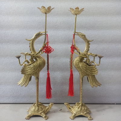 Cặp Hạc Cưỡi Rùa Bằng Đồng, Cặp Hạc Thờ Cúng Bằng Đồng