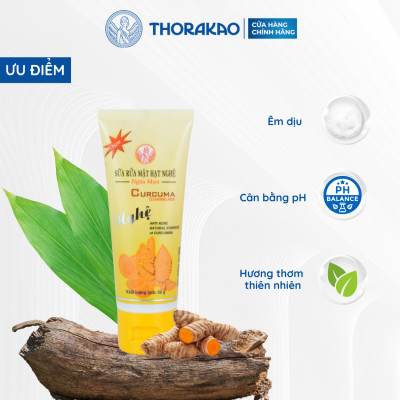 Sữa Rửa Mặt Hạt Nghệ Thorakao Ngừa Mụn 50G/100G