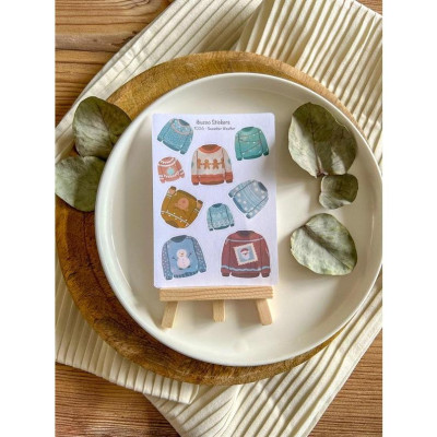 Sticker tự thiết kế - sticker sheet sweather weather - hình dán sổ, nhật kí bullet journal - unim031