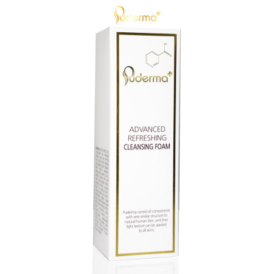 [Freeship Xtra] Sửa Rửa Mặt Cao Cấp Hàn Quốc PUDERMA ADVANCED REFRESHING CLEANSING FOAM 120ml: tạo bọt siêu sạch, sữa rửa mặt Puderma Advanced Refreshing Cleansing Foam dễ dàng “xử lý” tuyến bã nhờn, bụi bẩn bám chặt trên da, giúp làn da sạch khỏe. 