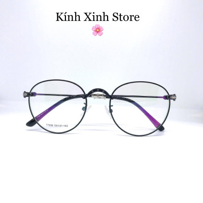 Kính Mắt tròn họa tiết đẳng cấp - Hàng cao cấp (ĐEN)