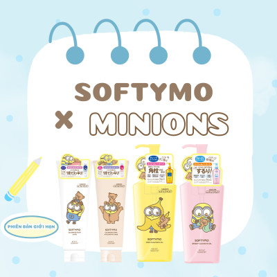 Phiên Bản Giới Hạn Minions Sữa Rửa Mặt Tẩy Trang Dưỡng Ẩm Da Kose Softymo Cleansing Foam Hyaluronic Acid 190 G