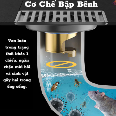 Bộ 2 Nắp Đậy Cống Thoát Nước Bằng Đồng – Giải Pháp Ngăn Mùi Hôi, Côn Trùng Xâm Nhập Loại Tốt