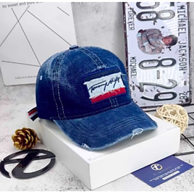 Nón kết, mũ lưỡi trai Tom phối vải jeans form đẹp thời trang đường phố