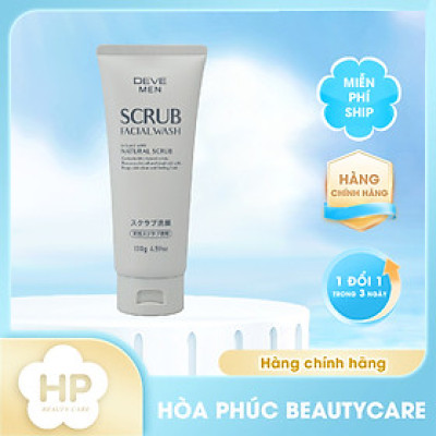 Sữa Rửa Mặt Deve Hạt Scrub Dành Cho Nam Giới (130g)
