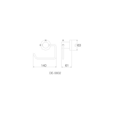 Móc, lô giấy vệ sinh INOX SUS 304 DE-5602