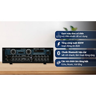 Amply Karaoke Bluetooth Công Suất Lớn 800W Zenbos LX-6800, 12 Sò Đại (Hàng Chính Hãng)