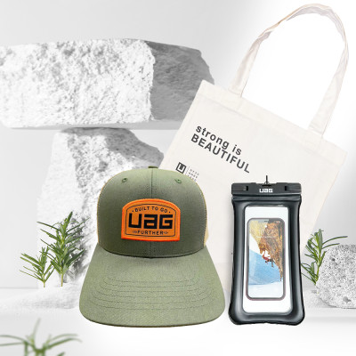 Combo phụ kiện UAG cho điện thoại (Túi chống nước + Túi canvas + Nón) - Hàng Chính Hãng 