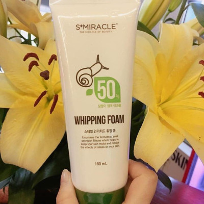 SỮA RỬA MẶT ỐC SÊN S+MIRACLE SẠCH NHỜN,NGỪA MỤN 180ML HÀN QUỐC