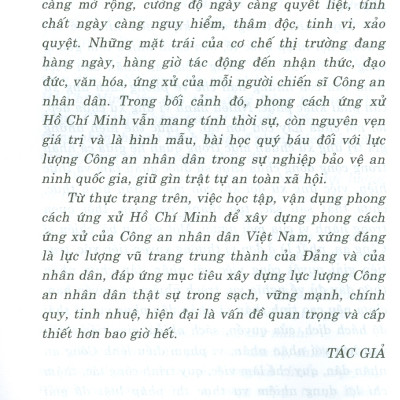 Xây Dựng Phong Cách Ứng Xử Của Công An Nhân Dân Theo Phong Cách Hồ Chí Minh