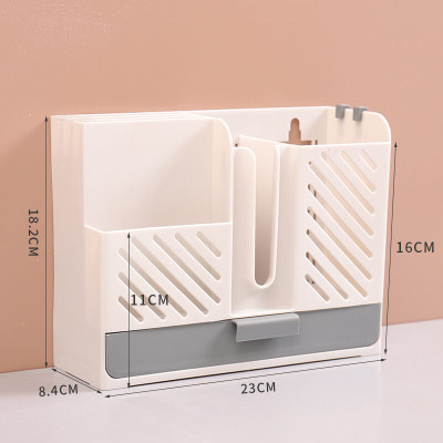 Hộp Đựng Đũa Thìa Treo Tường Giá Để Đũa Thìa Có Khay Đựng Thoát Nước Kèm 2 Dán Chữ T