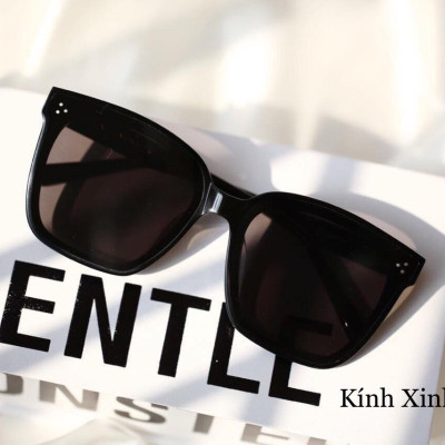 Kính râm thời trang unisex Mắt vuông gọng nhựa đen thời trang ulzzang