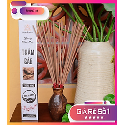 Hộp 100 nén nhang Trầm Bắc dài 38cm -không sử dụng hóa chất, ít khói, mùi dịu nhẹ