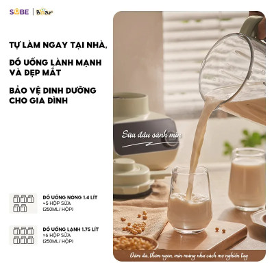 Máy làm sữa hạt Bear SB-SH17V 1750ml (800W-1200W) - Hàng chính hãng