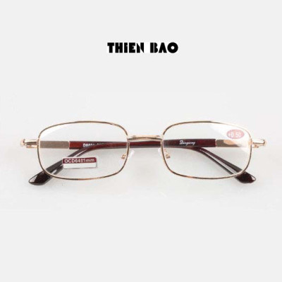 Kính lão thị, viễn thị trung niên tròng Thủy tinh chống xước KVN16  toàn viền vàng GOLD hàng đẹp Nam nữ loại I