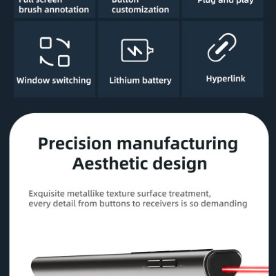 Bút Trình Chiếu Kỹ Thuật Số VSON N39M – Tích Hợp Laser, Bluetooth & USB sử dụng được máy chiếu, tivi, bảng tương tác - Hàng chính hãng